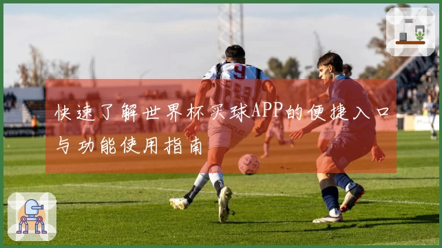 快速了解世界杯买球APP的便捷入口与功能使用指南